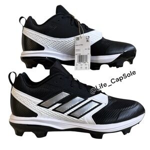 Size 11 Adidas Icon 8 TPU Baseball Cleats Mens‎ Black White Lace Up IG7109 NEW